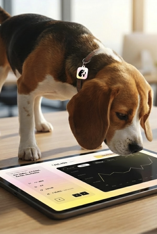 TrendBeagle mascot studying Etsy trends